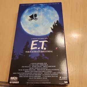 E.T. the extra terrestrial VHS tape